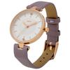 Fieldwork Women's Analog Watch with Diamonds, Leather Strap, Gray, Purple, YM104-3