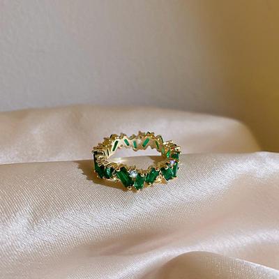 Vergulde Zirkoonring met Japans-Koreaans Luxe Design
