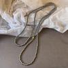 Elegant Multi-Way Glass Pearl Necklace with Clasp - Influencer Style