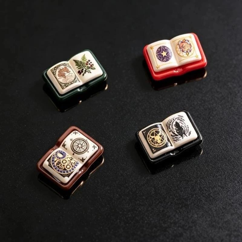 Retro Pattern Mini Resin Magic Book Charms 5/10/20PCS Bulk Pack for DIY Earring Pendant Jewelry Making Craft Supplies