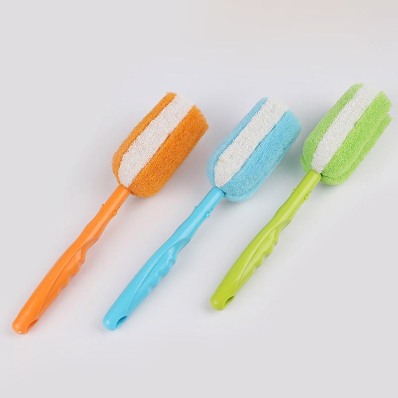 Removable Sponge Baby Cup Bottle Washing Brush Kitchen Cleaning Tool Bottle Cleaning Brush Long Handle Bottle Cleaning Sponge