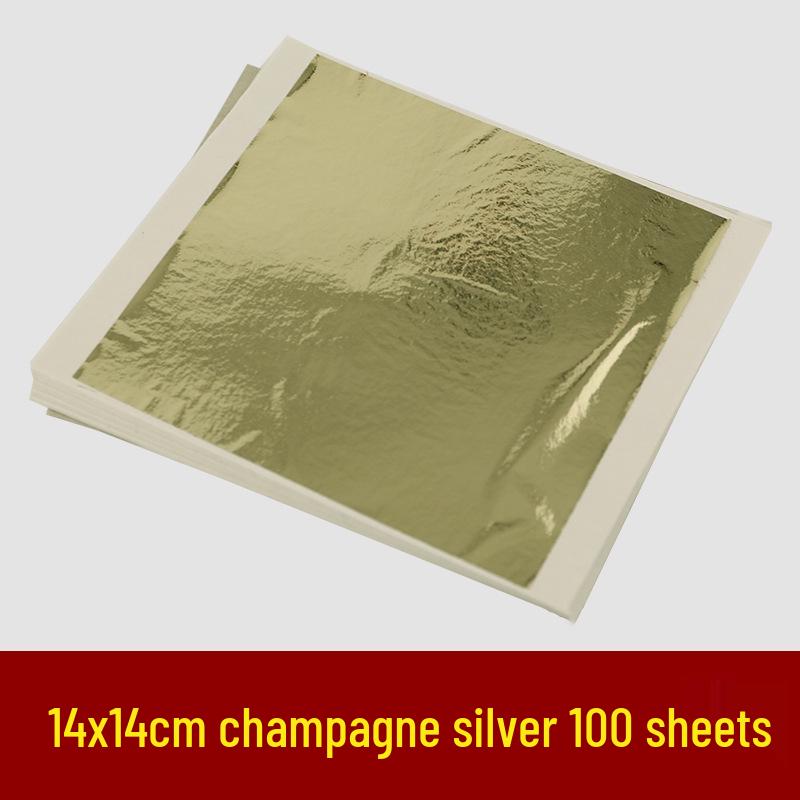 Тайваньские золотые наклейки: 100 листов имитации сусального золота K для обоев и отделки мебели