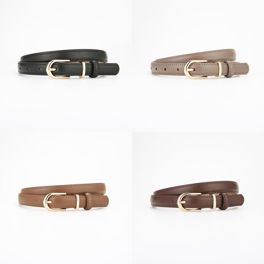 Genuine Leather Womens Belt With Silver Buckle For Casual And Office Wear