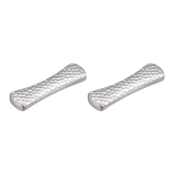 Sato Kinzoku Kogyo SALUS Stainless Steel Chopstick Rest, Hammered Finish, Made in Japan, 52x15x6mm, 26g
