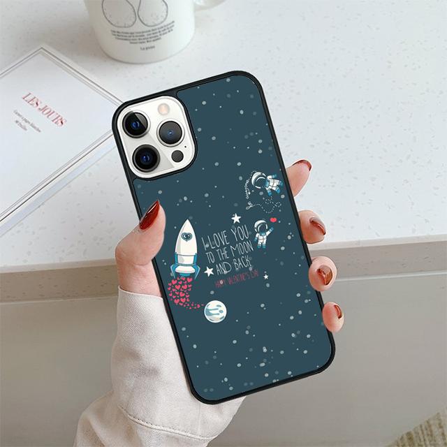 I Love You To The Moon And Back funny Phone Case For iPhone 17 Air 14 15 16 13 12 Cover For Apple Pro Max 6S Plus