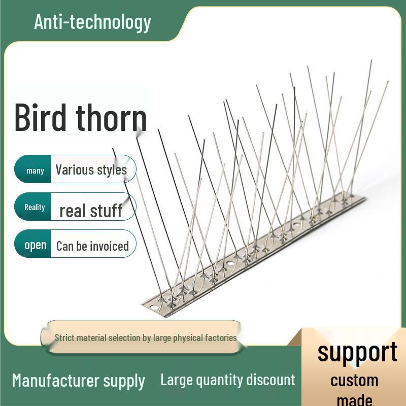 Stainless Steel Bird Spikes for Balcony: Deterrent for Pigeons and Cats