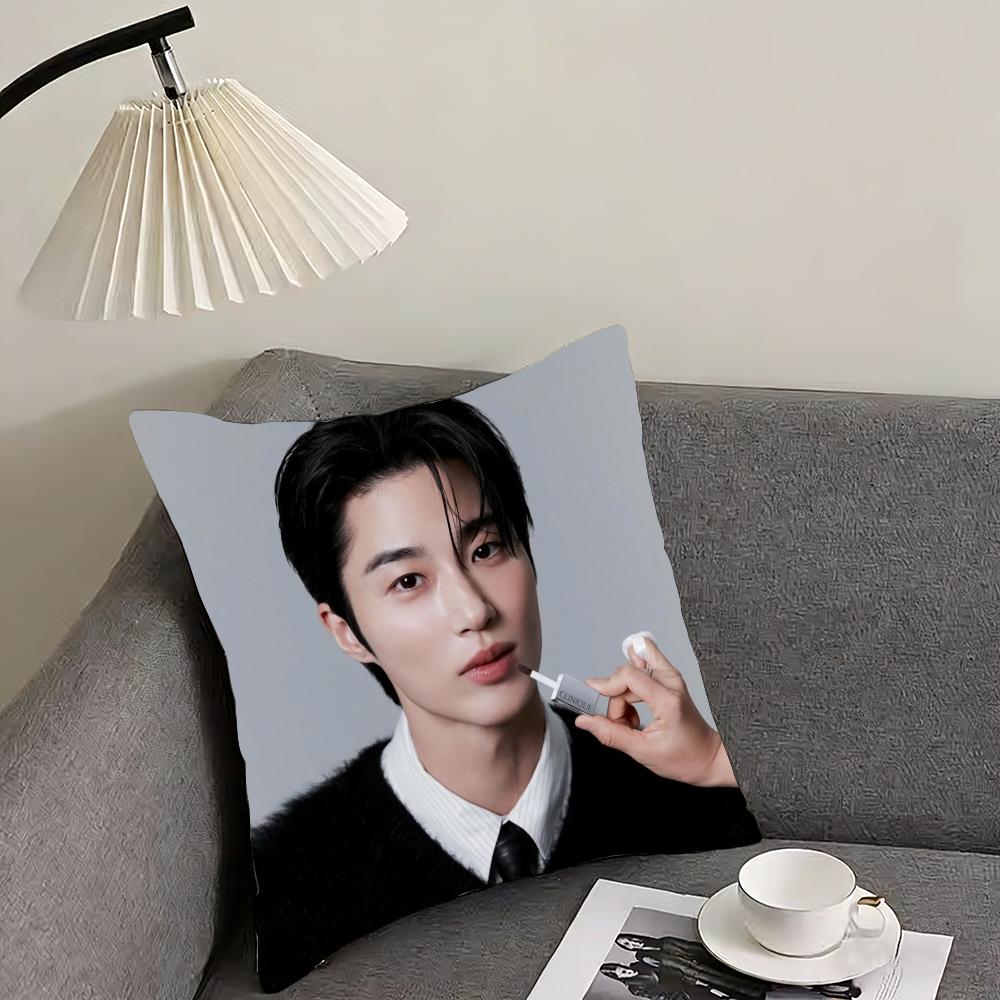 Byeon Woo-seok Cushion Cover Reversible Plush Pillow Cover – For car, sofa, bedroom, perfect as a gift.