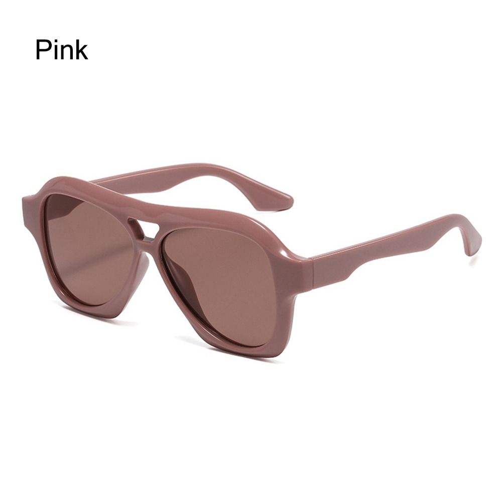 Oversized Double Bridge Sunglasses Retro Black Shades Trendy Pilot Sun Glasses UV4 Eyewear Women Sun Glasses Y2K Eyewear