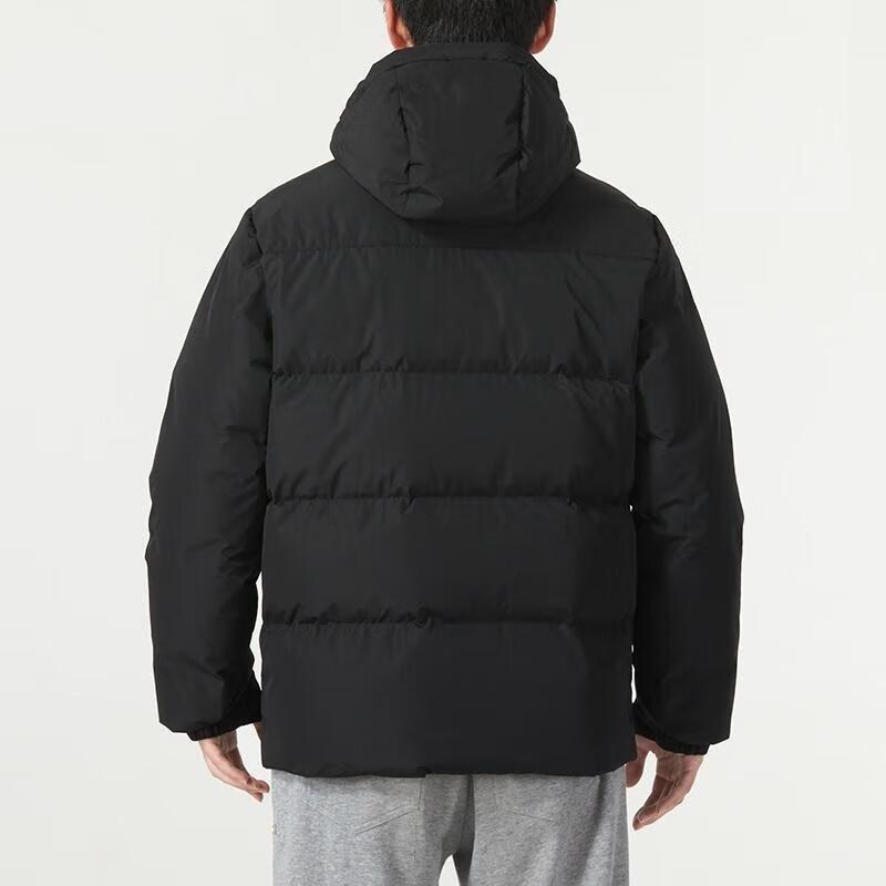 Under Armour Solid Color Short Hooded Thick Warm Down Jacket Mid Waist Casual Knitted Sports Pants Set 23600801-001+23600704-001