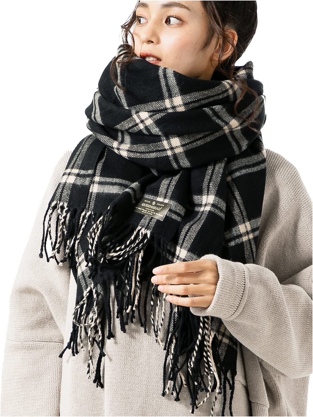 

Queen Head Large Stole 21 (Free Size, Black)