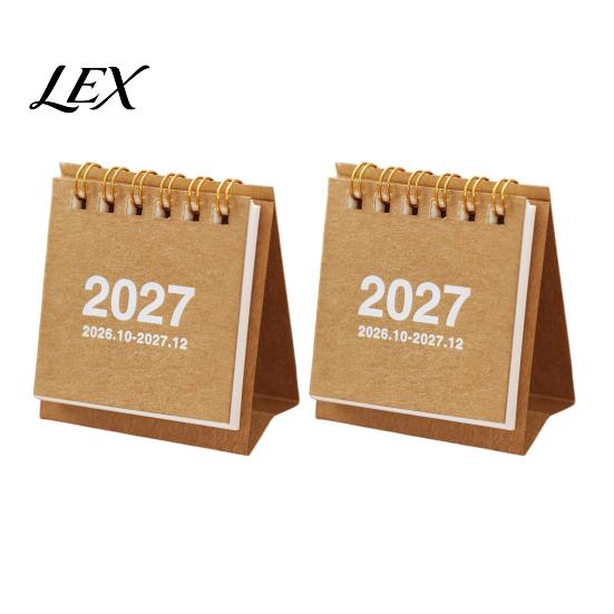 Cadou Practic pentru Studenți Profesioniști Mini Calendar de Birou 2026-2027, Oct 2026 până la Dec 2027 Vertical Pliabil Mic Planificator Lunar cu Gros