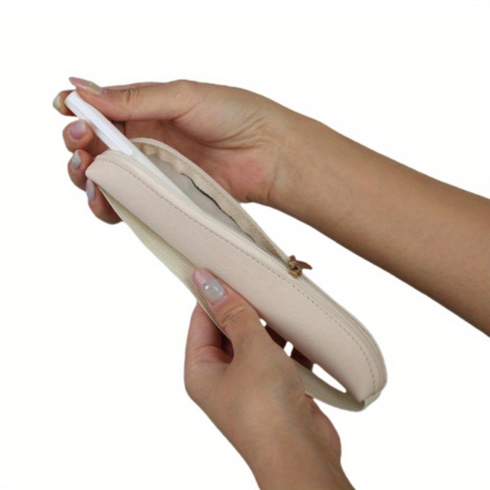 PU Leder Federmäppchen Einfarbig Niedlich Einzelstift Aufbewahrung Stifthülle mit Gummizug Schulbedarf Büro Stifte Schutzhülle