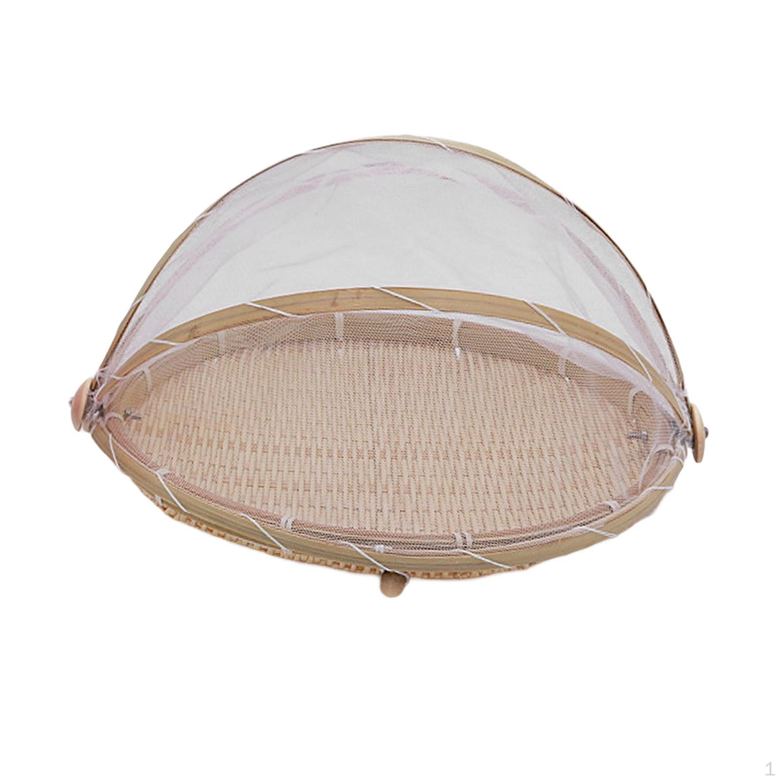 

Бамбуковая плетеная корзина, палатка для подачи еды на завтрак, сетчатый чехол для 30cmx30cmx13cm