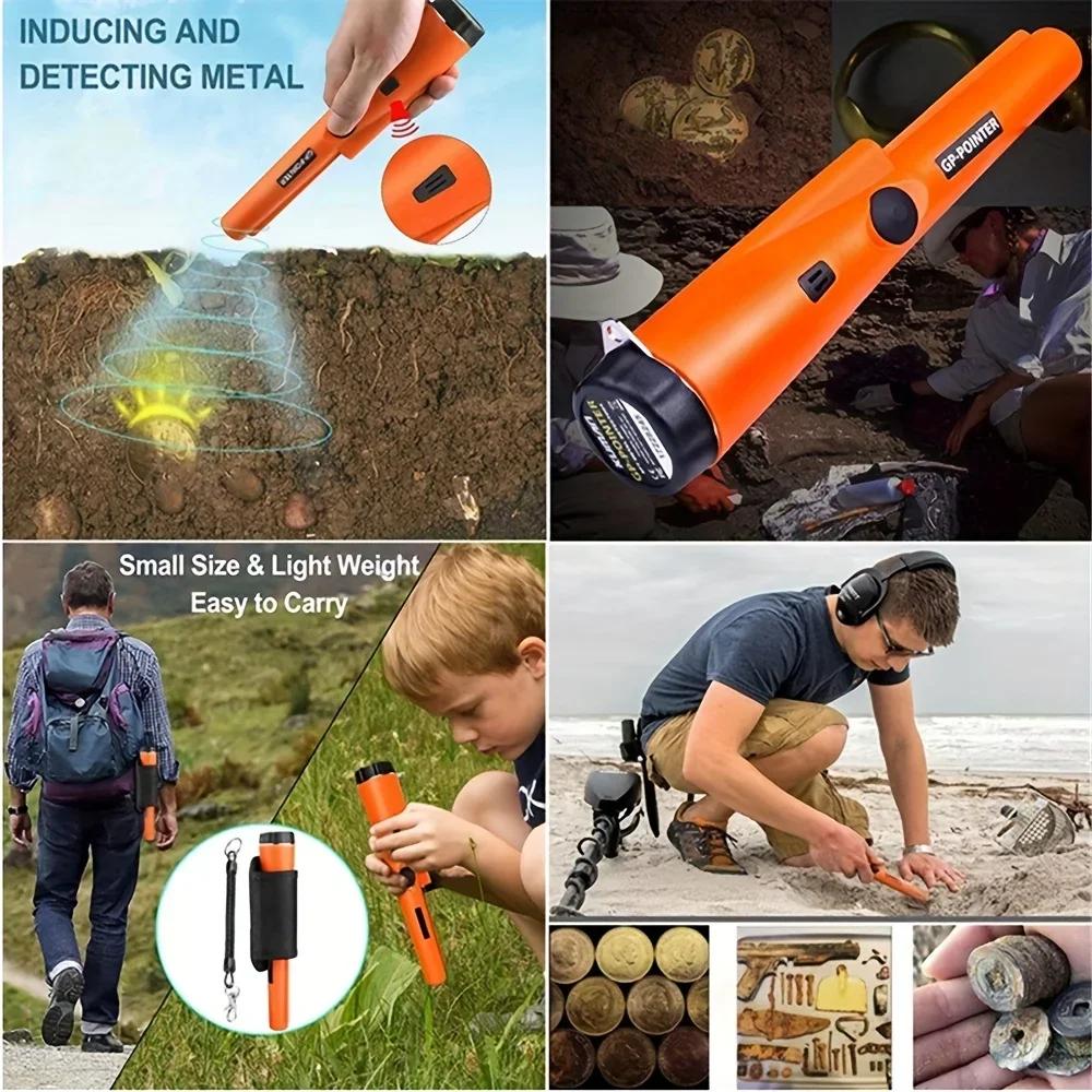 New High QualityHandheld Metal Detector GP-pointer Waterproof Positioning Rod Detecting with Bracelet LED Lights Without Battery