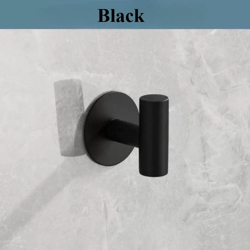 

Non Drilling Hooks for Kitchen, Bathroom, Living Room Clothes and Hats Multifunctional Hooks Behind Doors Do Not Damage The Wall 1pcs чорний