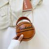 2024 Trendige Damen Basketball Umhängetasche im Western-Stil: Vielseitige, stilvolle, kleine runde Tasche