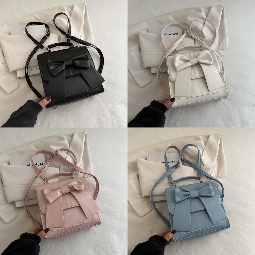 Fashionable Butterfly Knot Shoulder Bag Trendy Street Style Pu Material Versatile Backpack