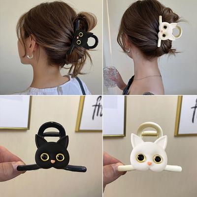 New Cute Cat Elegant Hair Claws Clips For Women  Temperament Hair Decorate Lady Vintage Hair Clips Fashion Hair Accessories
