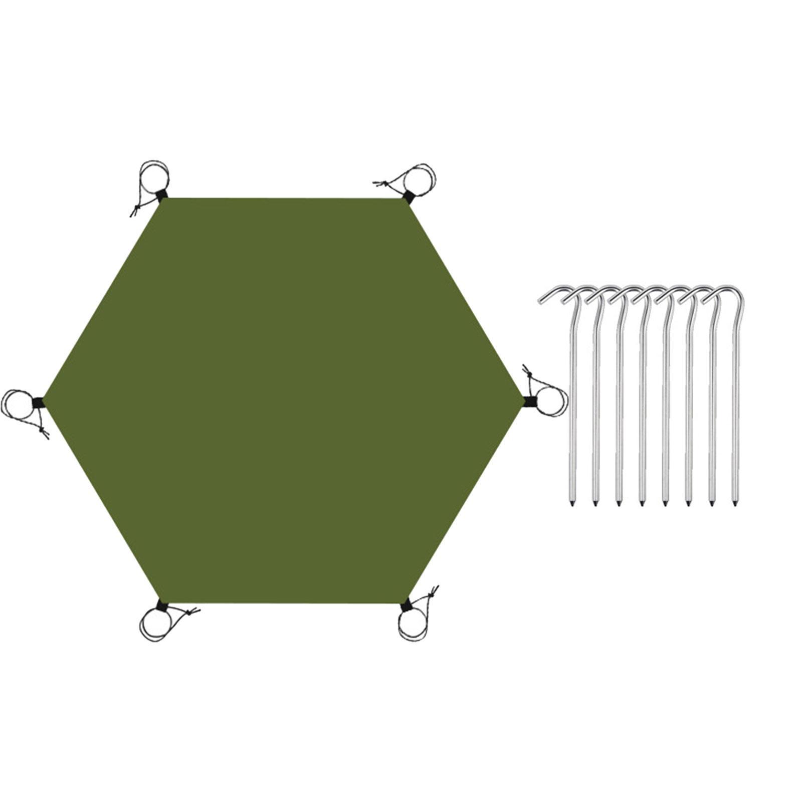 

Hexagonal Tent Footprint Ground Sheet Mat Oxford Cloth Sun Protection Heavy Duty