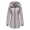 Giacca calda da donna in cotone con cappuccio rimovibile a maniche lunghe, autunno e inverno
