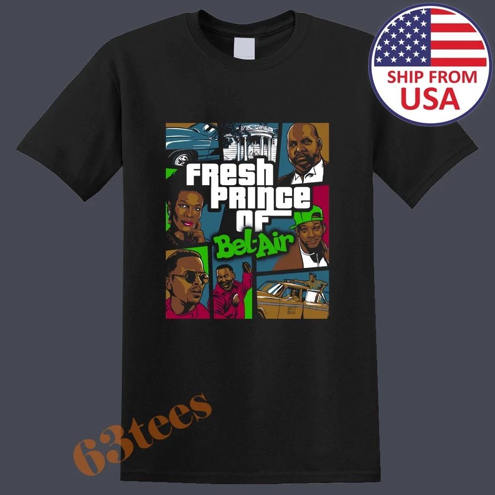 The Fresh Prince of Bel Air TV Show Men s Black Size S to 5XL 2XL
