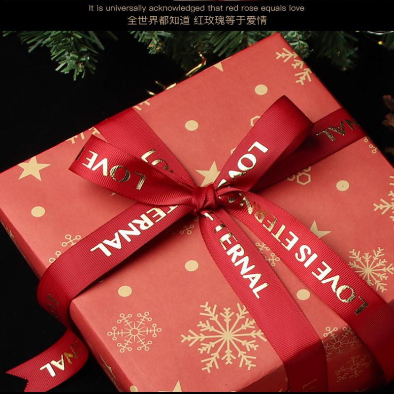 10 Sheets Christmas Wrapping Paper Kraft Paper Christmas Tree Snowflake Pattern Gift Wrapping Paper Bouquet Wrapping Paper