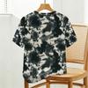 Tie-Dye Cotton Basic Top: Relaxed Fit, Comfy & Versatile, Ideal for Daily Casual or Park Walks
