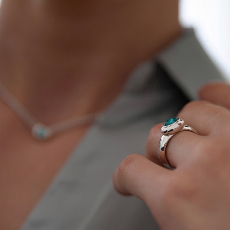 Ma.mo Blue Apatite Ring