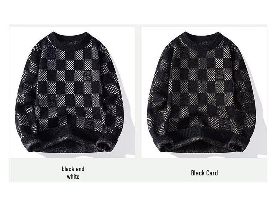 Men's Trendy Slim Fit Round Neck Sweater - New 2025 Autumn/Winter Collection