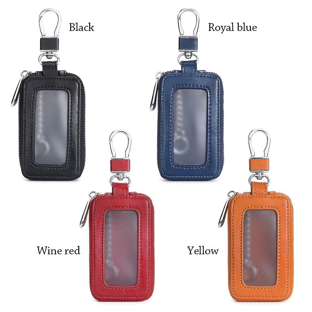 Key Wallets Vintage Design Patchwork Car-key Holder Cases Zipper Keychians Organizer Pouch Bag Unisex Mini Transparent Pocket