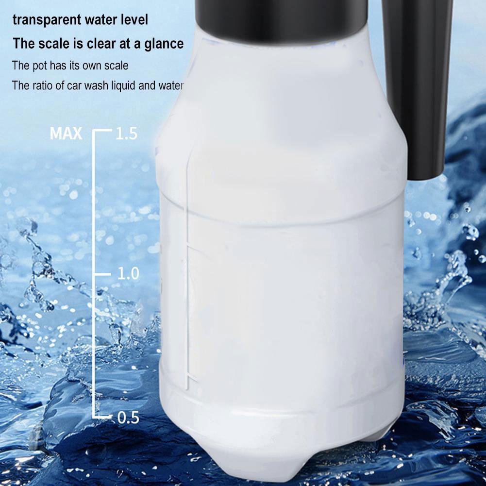 Household Car Washing Electric Foam Sprayer Hand-held Car Washing Spraying Gardening Air Pressure Spray Foam Pot 1.5L 2L