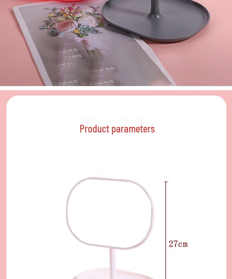 Luxury Rotatable Desktop Makeup Mirror with Storage