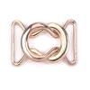 Women's Versatile Double Buckle Metal & Leather Skirt Belt for Sweaters and Trench Coats (Figure 8 Design)