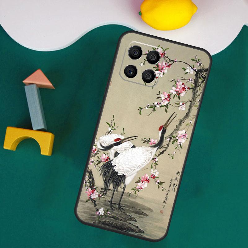Red-crowned Crane Bird Case For Honor 200 Lite 50 70 90 X9a X8a X8 X9 X8b X9c X9b Honor Magic 5 6 Pro 7 Lite Cover