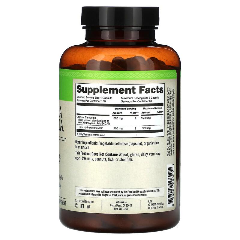 Garcinia Cambogia, 180 Vegetarian Capsules