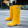 Spring Autumn Solid Color Male Shoes Work High Low Heel Fashion Wide Toes 2026 Waterproof Resistant Designer Men's Rain Boots