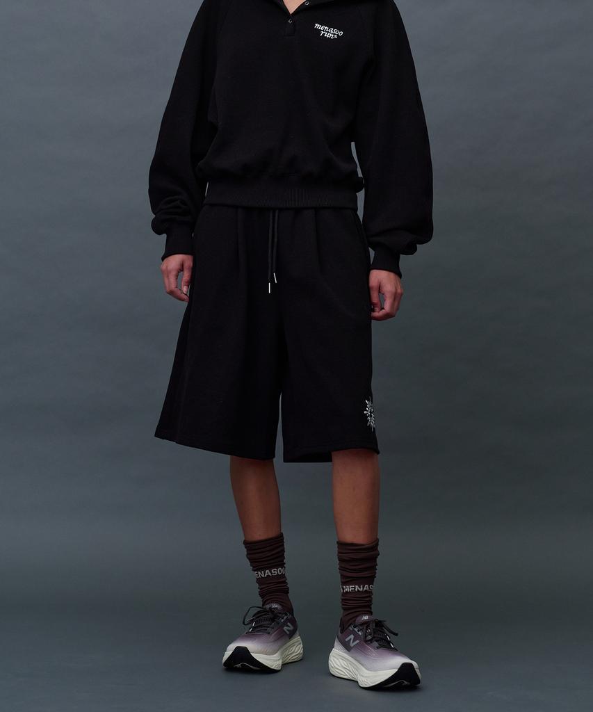 Minasu Waffle Sweat Training Bermuda Pants_Black