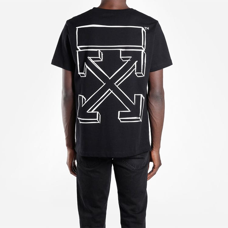 OFF WHITE Slim Fit 3D Marker Graphic Print T Shirt OMAA027E181850241001