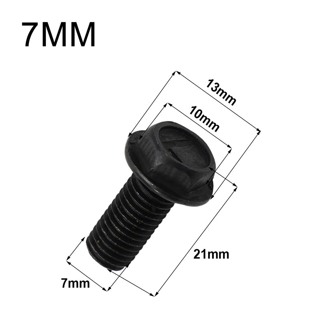 10pcs Saw Blade Screw M8 M7 M6 Left Hand Thread Hex Flange For Cutting Machine Carbon Steel Not Easy To Rust Power Tool Parts