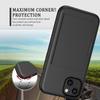 for iPhone 13 Mini Case with Card Holder,Credit Card Slot Protective Wallet Case - Grey