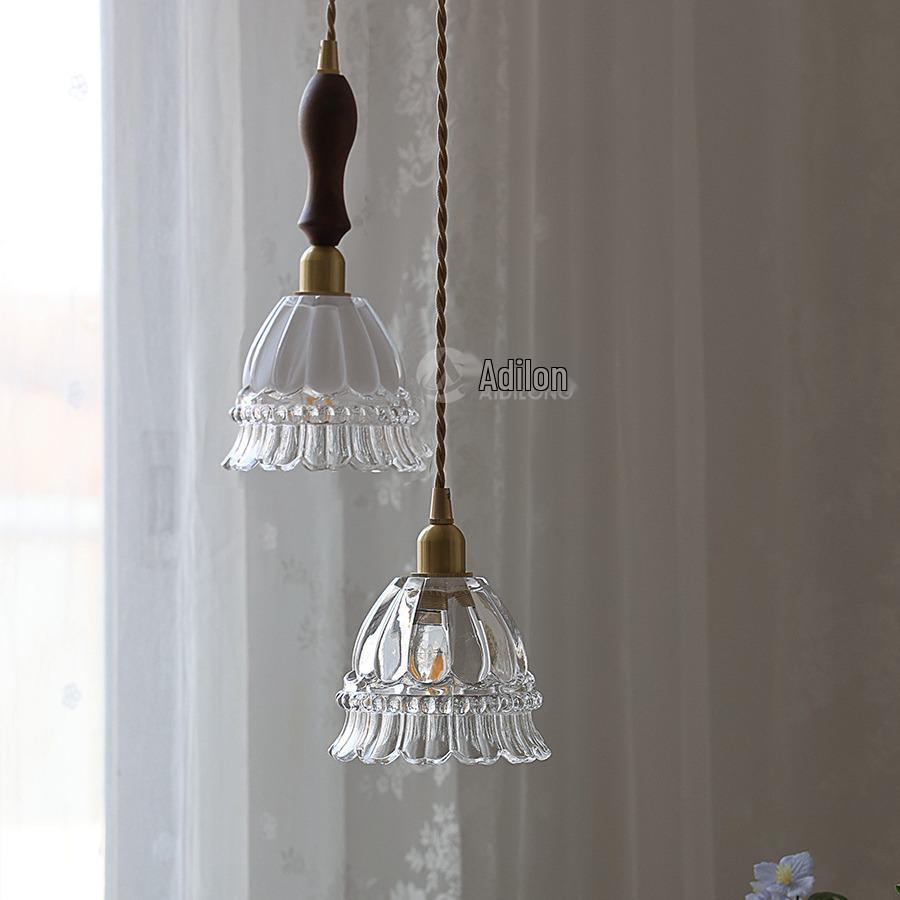 French Modern Glass Pendant Lamp for Bar, Hallway, or Bedroom