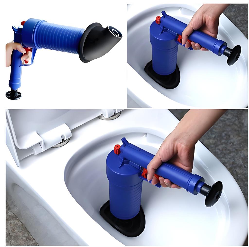 Air Power Drain Gun High Pressure Powerful Manual Sink Plunger Opener Cleaner Pump For Bath Toilets Bathroom Shower Kitchen