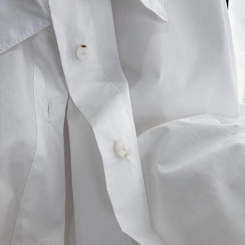 Großes, einfarbiges, langärmliges Hemd für Damen, schlichtes, lockeres Freizeithemd