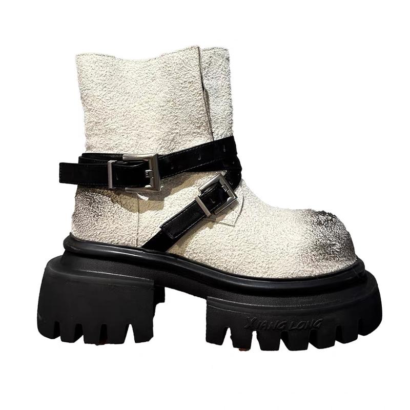 Flats Platform Women Ankle Boots Suede Winter Designer Shoes Cozy Woman Boots 2025 New Casual Goth Chelsea Botas Mujer