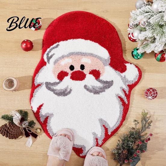 Festive Christmas Tree Water Variety Xmas Santa Bathroom Rug Design Mat Clauds Shape Of Sizes