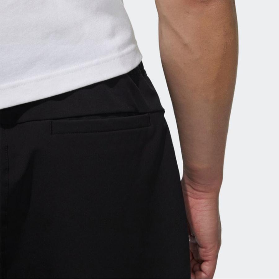 adidas Solid Color Logo Print Sports Fitness Long Pants Men Bottoms Black H39220