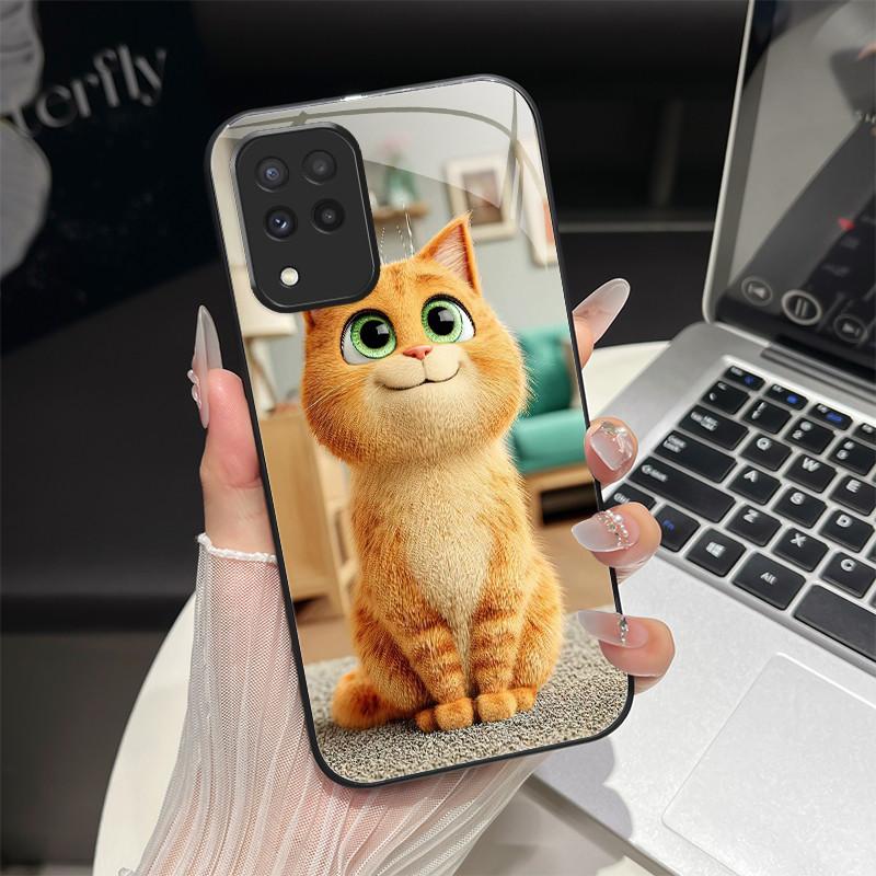 For Samsung M33 M53 Phone Case Trendy Fantasy Design Tempered Glass Hard Bumper For Galaxy M 33 M 53 Full Protection Back Covers