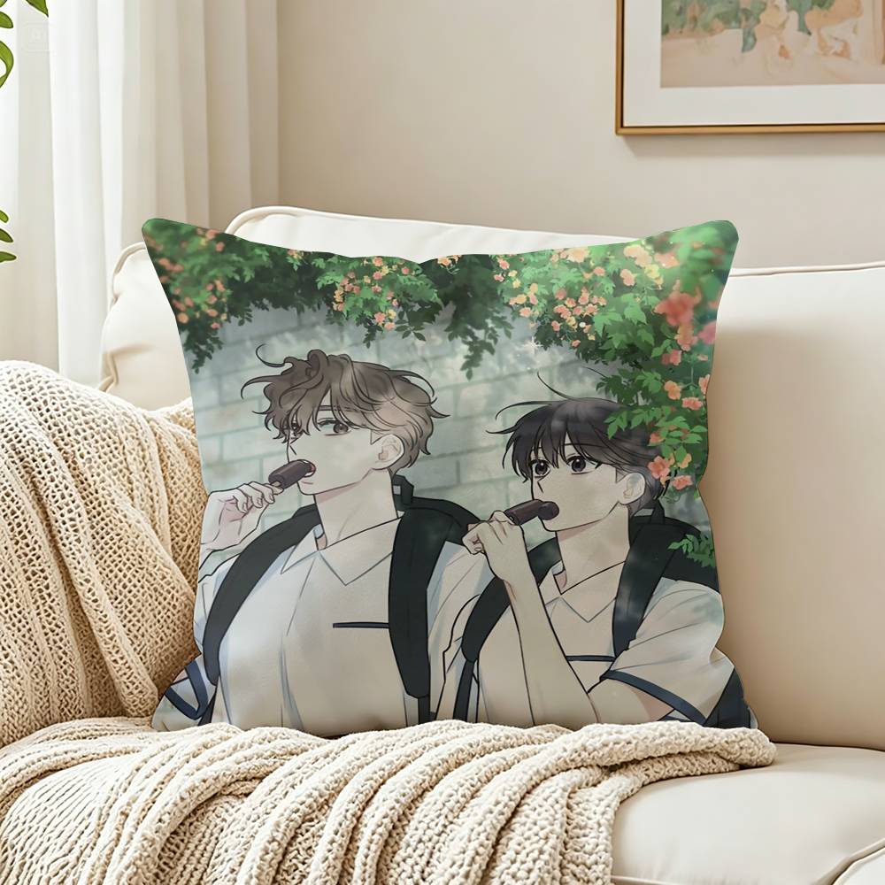 Manhwa Alpha Trauma Omega Complex Customizable Square Cushion Cover Double Sided Print Pillow Case