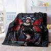 Gothic Illustrations Customize Text Blanket Gift Customizable Blanket Soft & Cozy for Nap Bed Chair Living Room Ideal for All Seasons