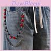 Gothic Heart Cat Eye Beaded Waist Chain With Lobster Clasp For Unisex Fashion Accessory